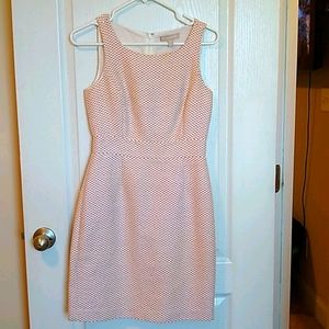 Pink and white woven spring dress